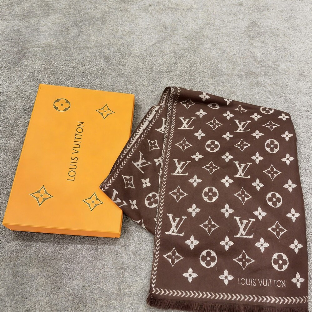 Louis Vuitton Chocolate Cream Allover Monogram Wrap
